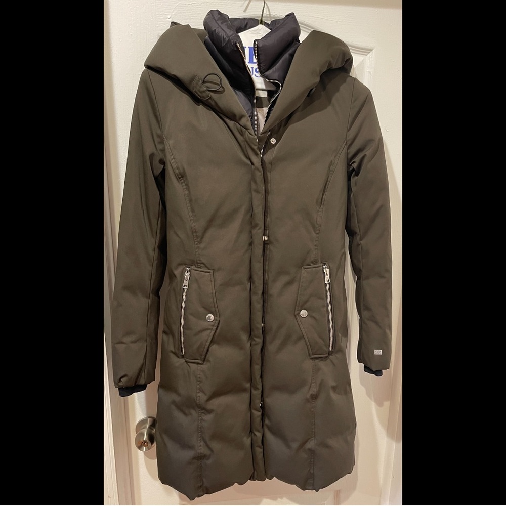 Soia & Kyo Down Coat, Size S in Cedar (similar to Camelia style)